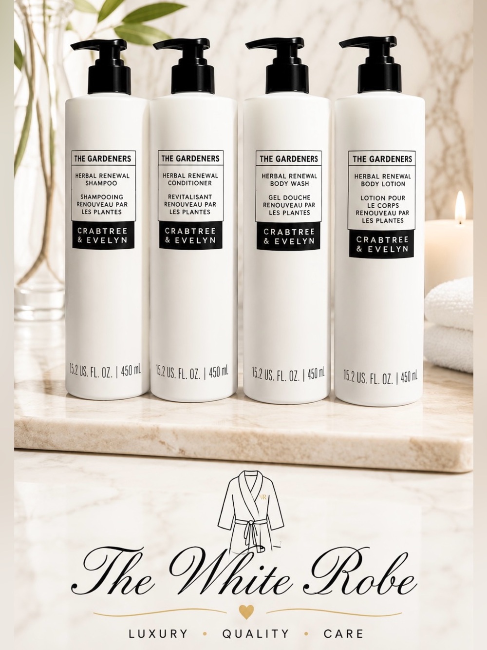 Crabtree & Evelyn “The Gardeners” Shampoo Conditioner Body Wash Lotion 15.2 oz